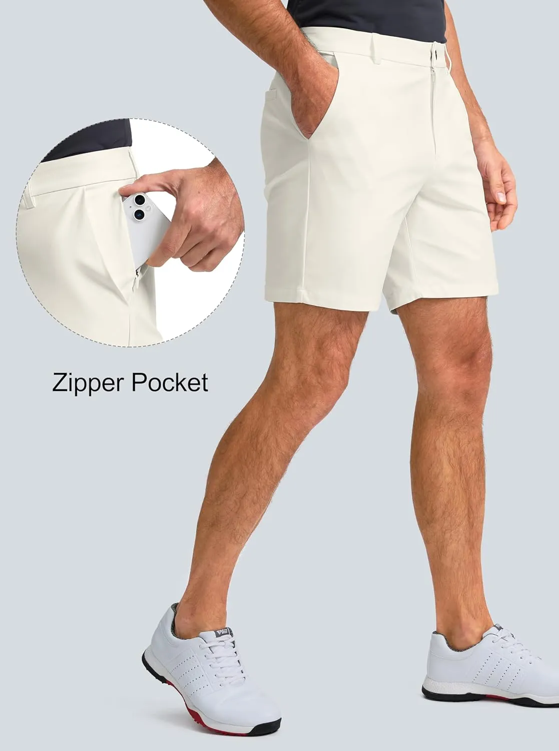 Obla Men's Golf Shorts 7"/9" Inseam Stretch Lightweight Casual Work Dress Shorts Flat Front Golf Shorts for Men 5 Pockets
