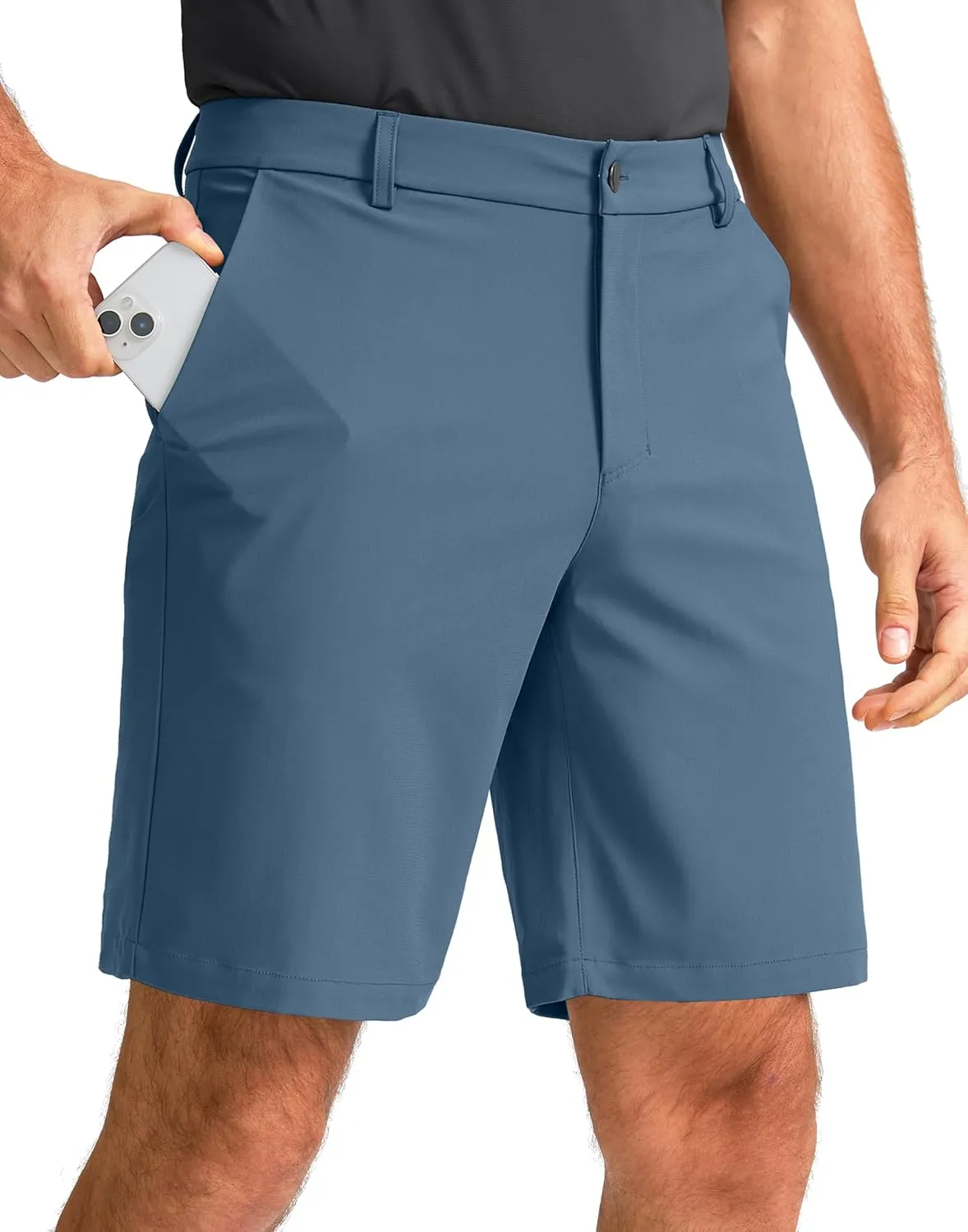 Obla Men's Golf Shorts 7"/9" Inseam Stretch Lightweight Casual Work Dress Shorts Flat Front Golf Shorts for Men 5 Pockets