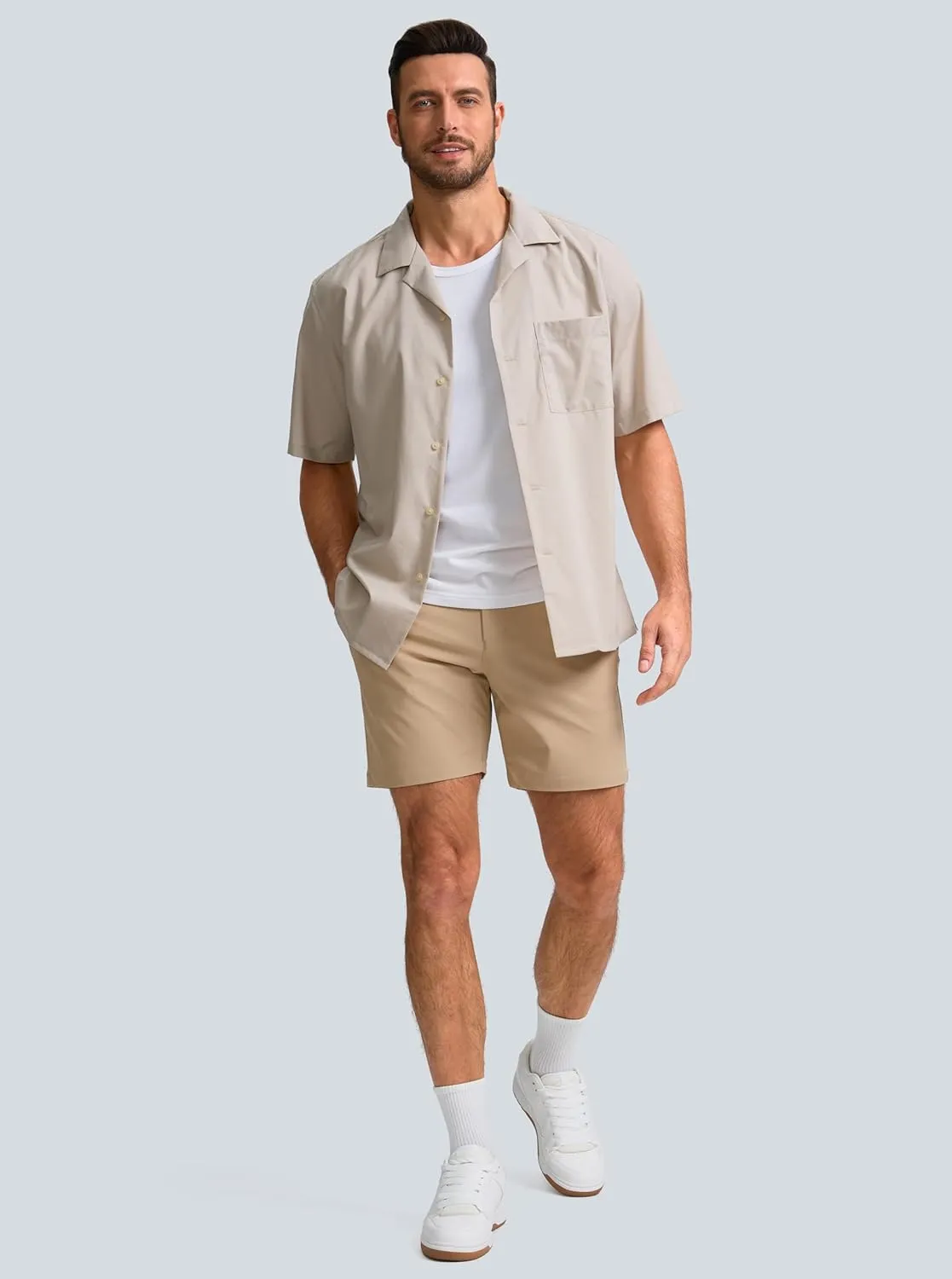 Obla Men's Golf Shorts 7"/9" Inseam Stretch Lightweight Casual Work Dress Shorts Flat Front Golf Shorts for Men 5 Pockets