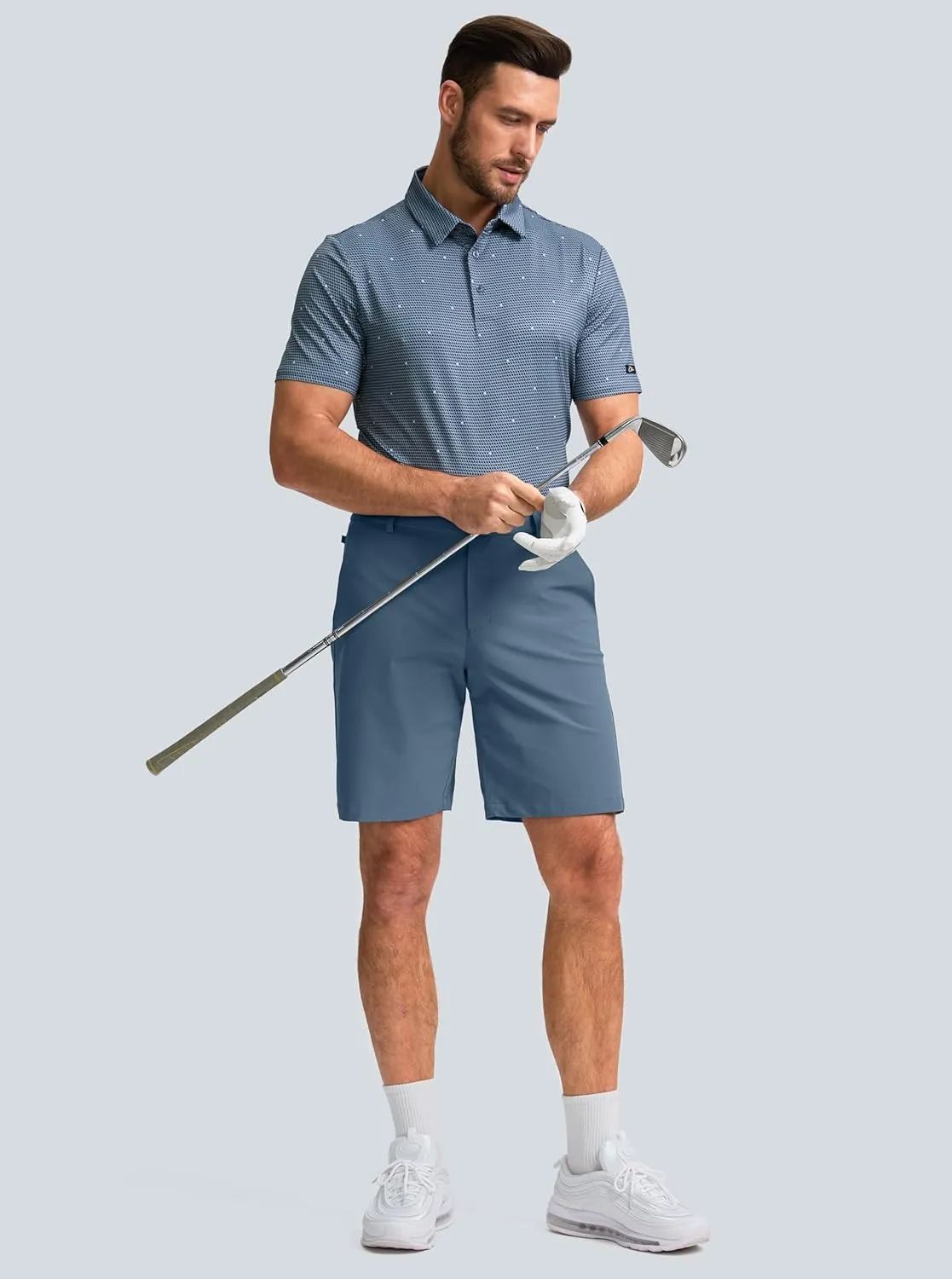 Obla Men's Golf Shorts 7"/9" Inseam Stretch Lightweight Casual Work Dress Shorts Flat Front Golf Shorts for Men 5 Pockets