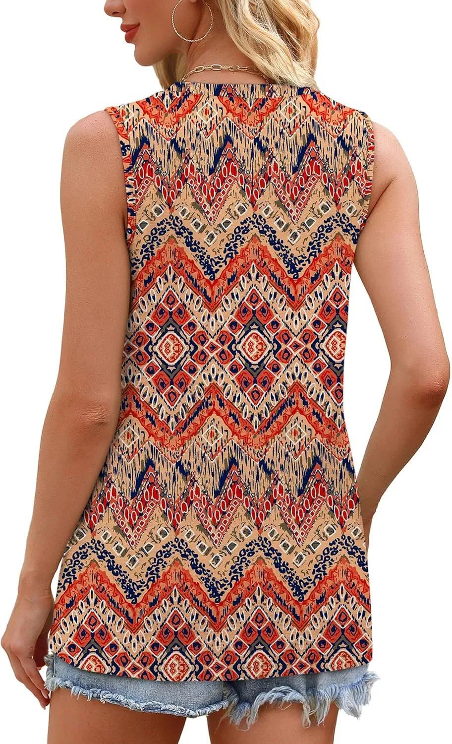OFEEFAN Womens Tank Tops Summer Sleeveless Tops Loose Fit Crewneck Basic Tee Shirts for Women