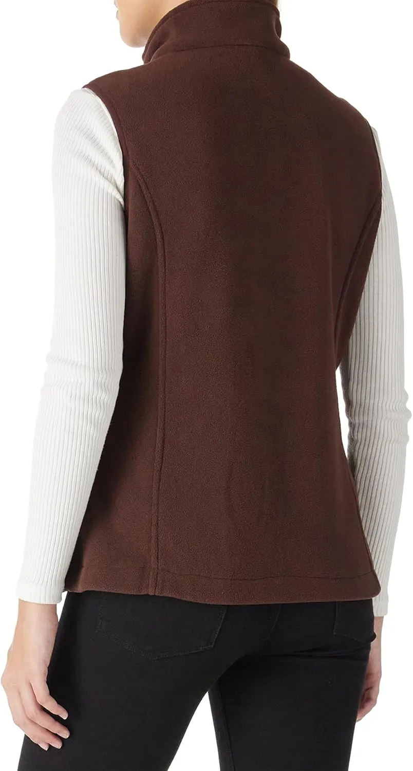 Outdoor Ventures Women's Polar Fleece Zip Vest Outerwear with Pockets,Warm Sleeveless Coat Vest for Fall & Winter