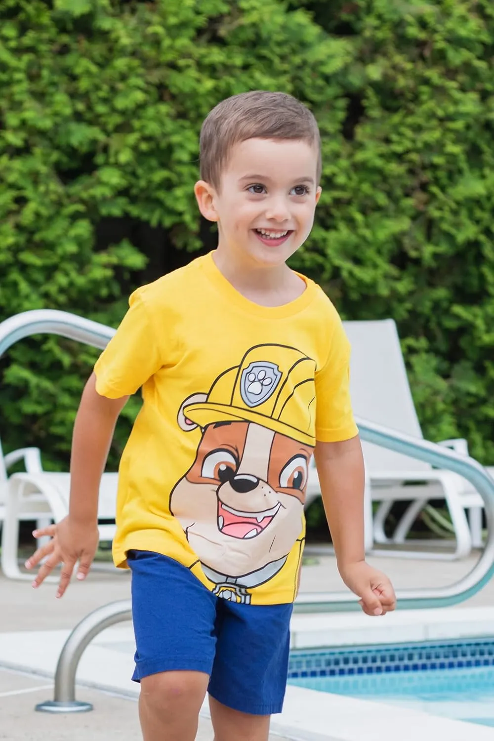 Paw Patrol Chase Marshall Rubble Rocky 4 Pack Graphic T-Shirts Toddler to Big Kid