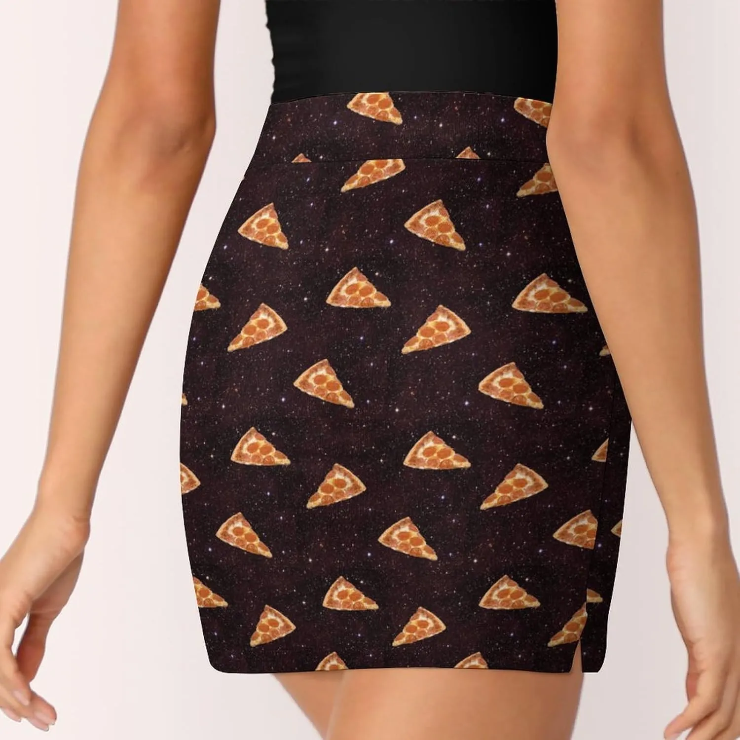 Pizza Galaxy Women's Mini Tennis Skirt with Shorts Underneath Athletic Workout Cute Skorts