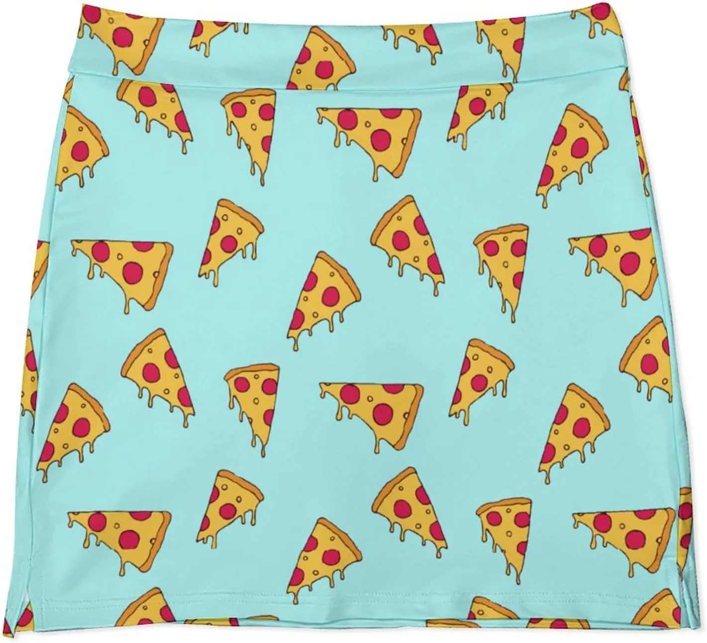 Pizza Slice Women's Mini Tennis Skirt with Shorts Underneath Athletic Workout Cute Skorts