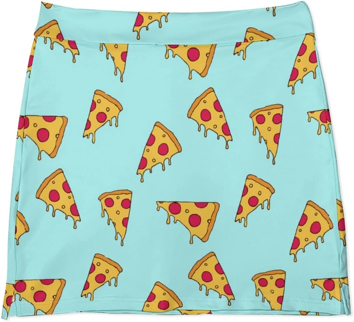 Pizza Slice Women's Mini Tennis Skirt with Shorts Underneath Athletic Workout Cute Skorts