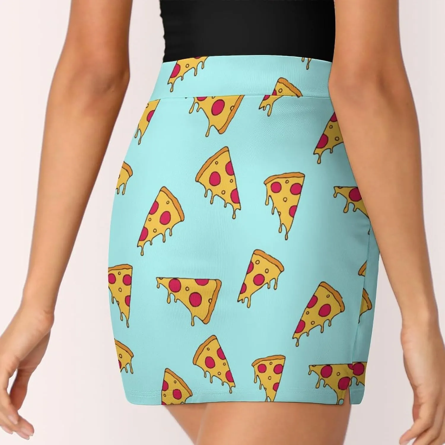 Pizza Slice Women's Mini Tennis Skirt with Shorts Underneath Athletic Workout Cute Skorts
