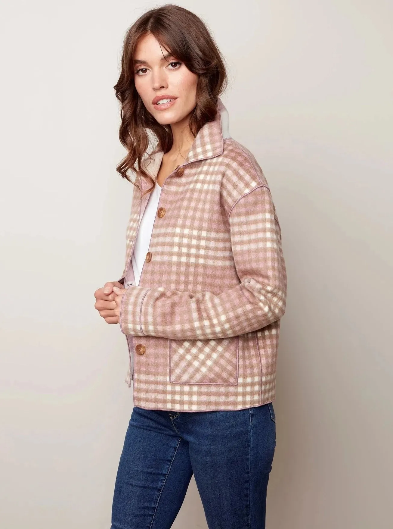 Plaid Reversible Short Jacket [Zephyr-C6185R]