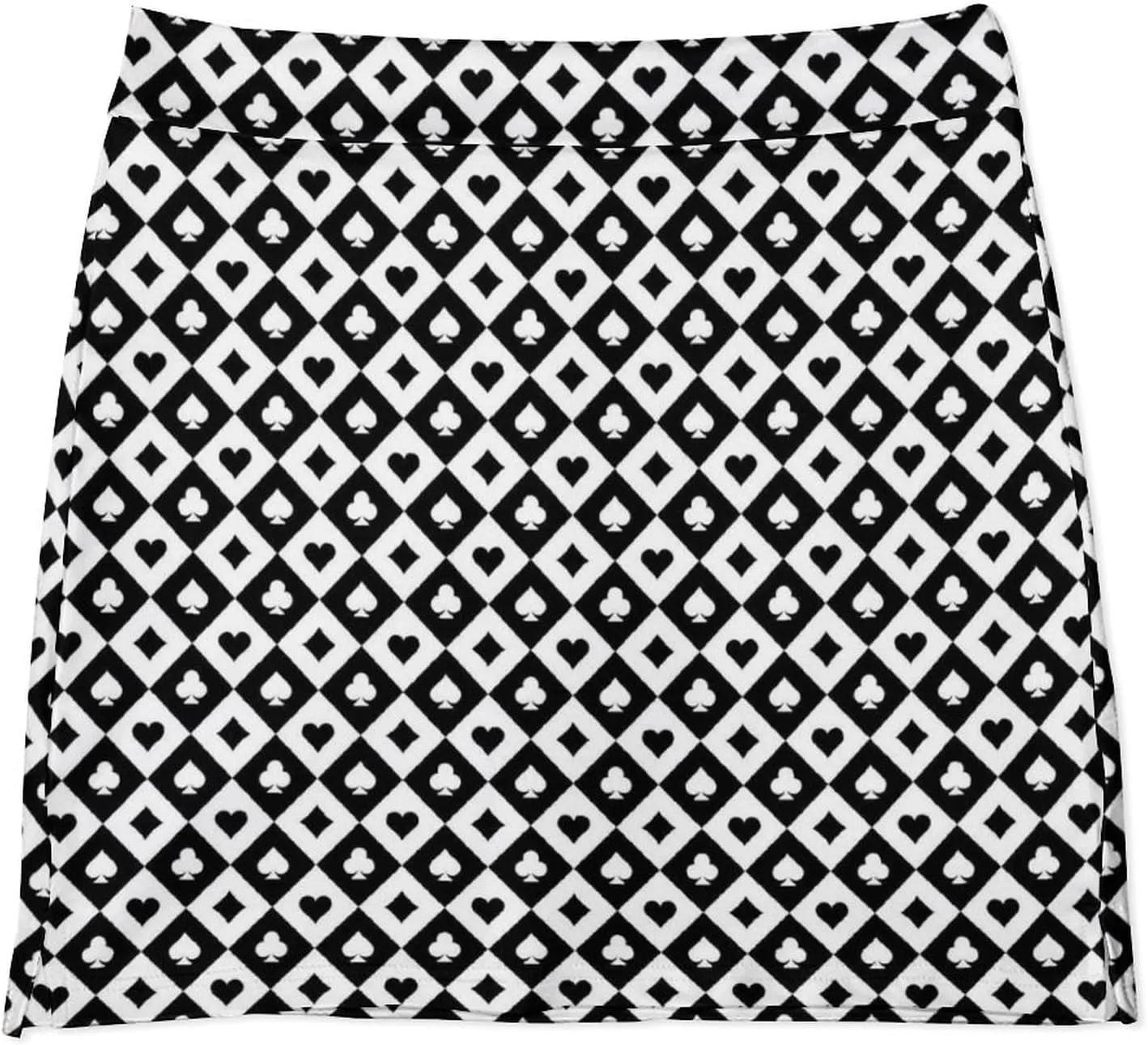 Playing Cards Signs Casino Women's Mini Tennis Skirt with Shorts Underneath Athletic Workout Cute Skorts