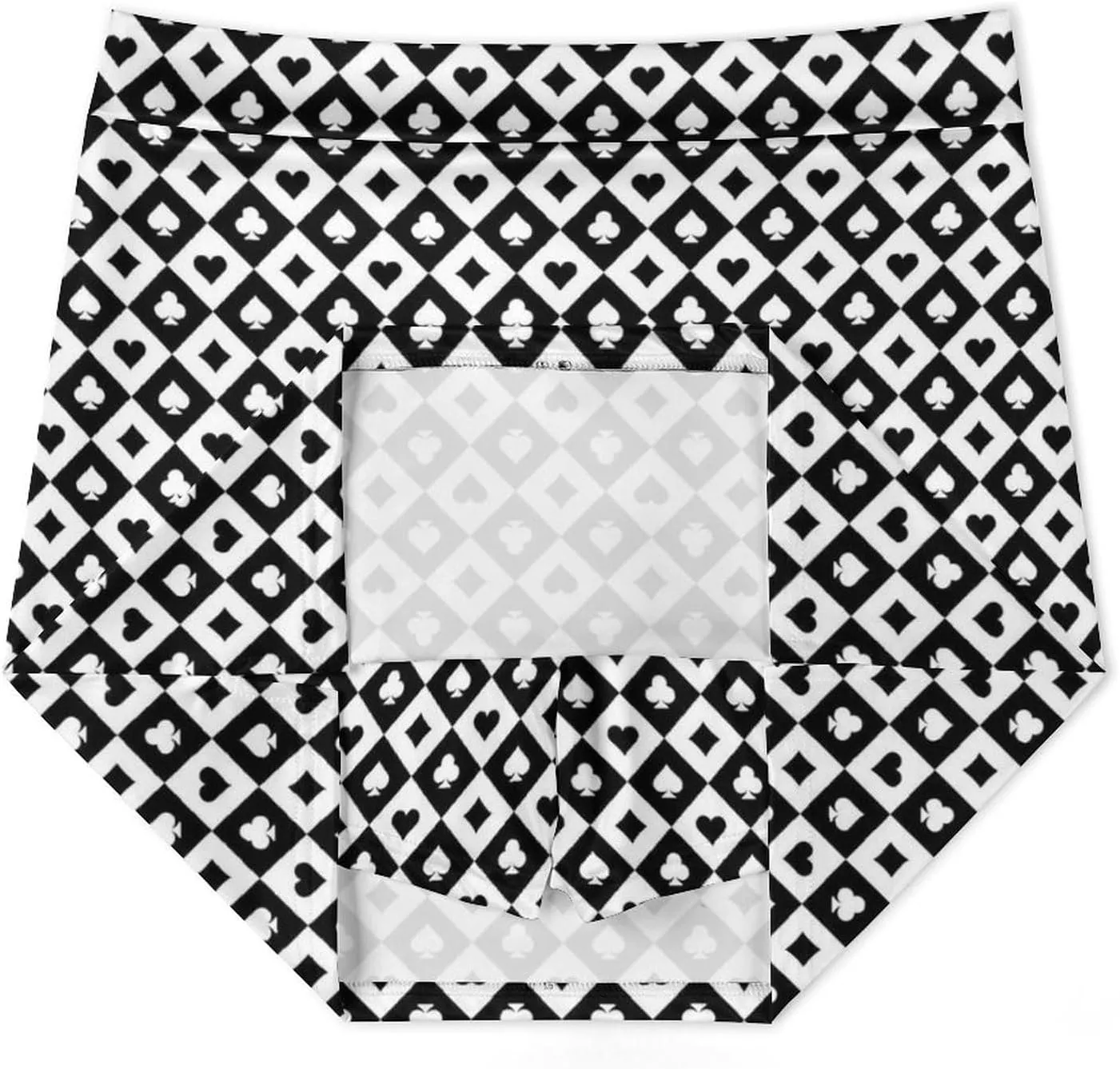 Playing Cards Signs Casino Women's Mini Tennis Skirt with Shorts Underneath Athletic Workout Cute Skorts