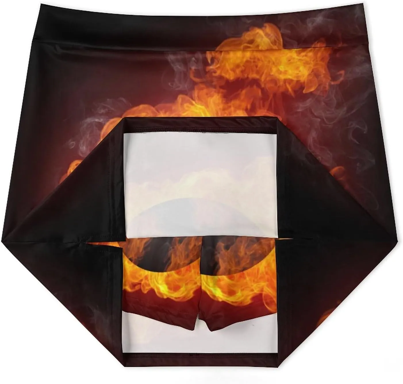 Pool Billiards 8 Ball in Fire Women's Mini Tennis Skirt with Shorts Underneath Athletic Workout Cute Skorts