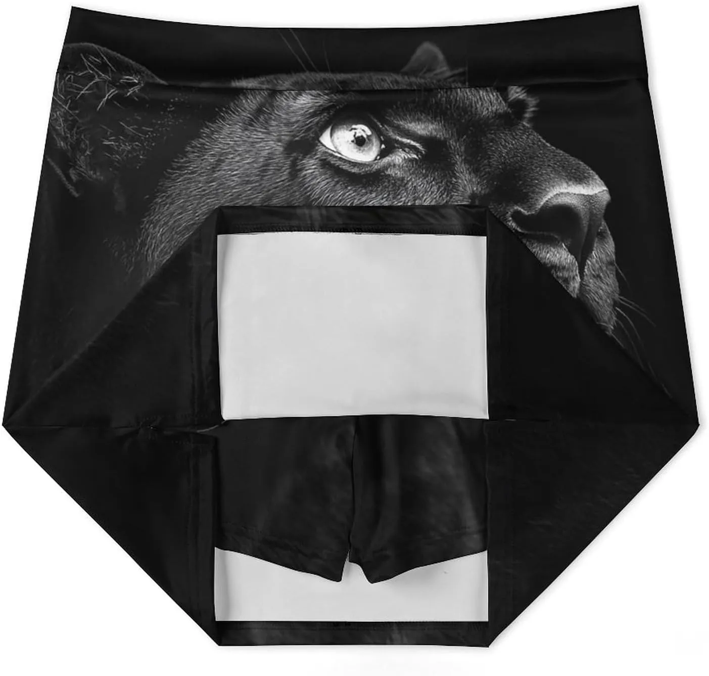 Portrait of A Black Leopard Women's Mini Tennis Skirt with Shorts Underneath Athletic Workout Cute Skorts
