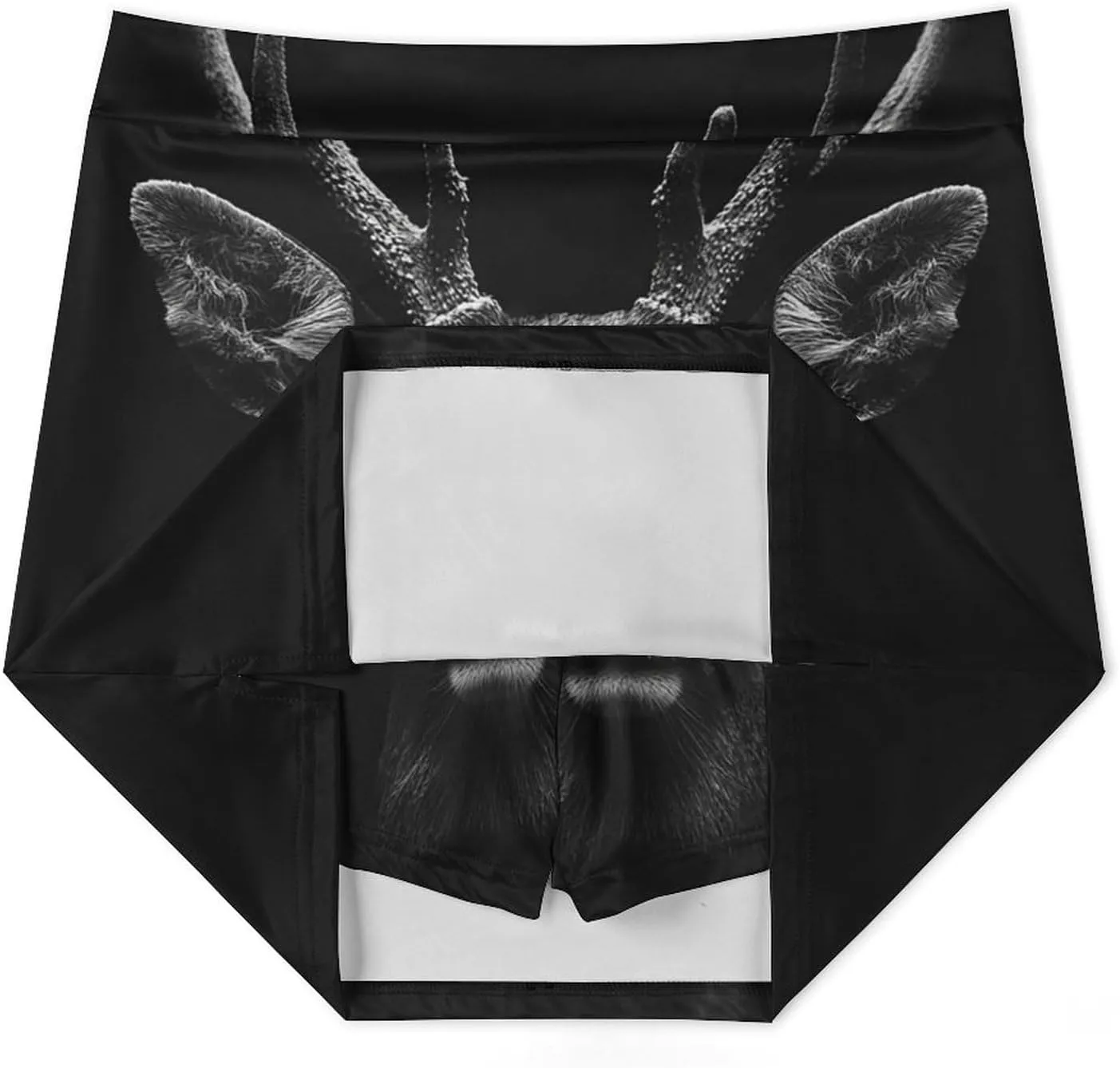 Portrait of A Deer Head Women's Mini Tennis Skirt with Shorts Underneath Athletic Workout Cute Skorts