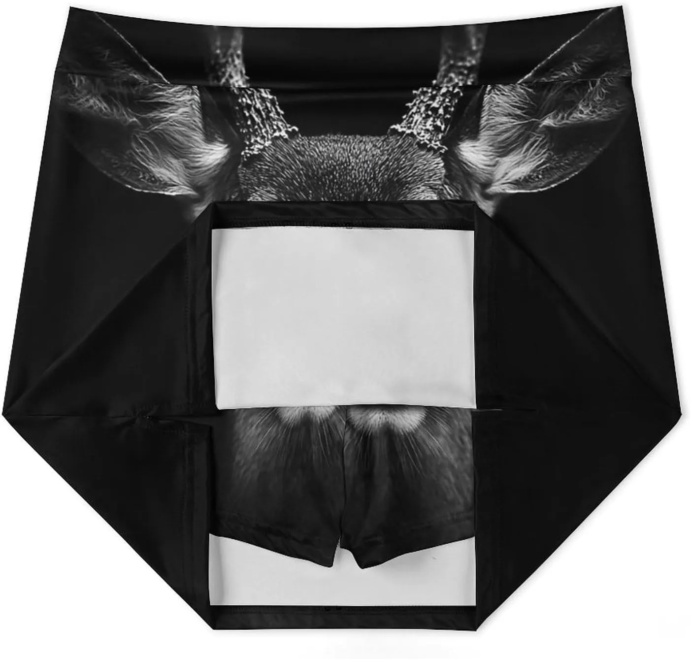 Portrait of A Deer Women's Mini Tennis Skirt with Shorts Underneath Athletic Workout Cute Skorts