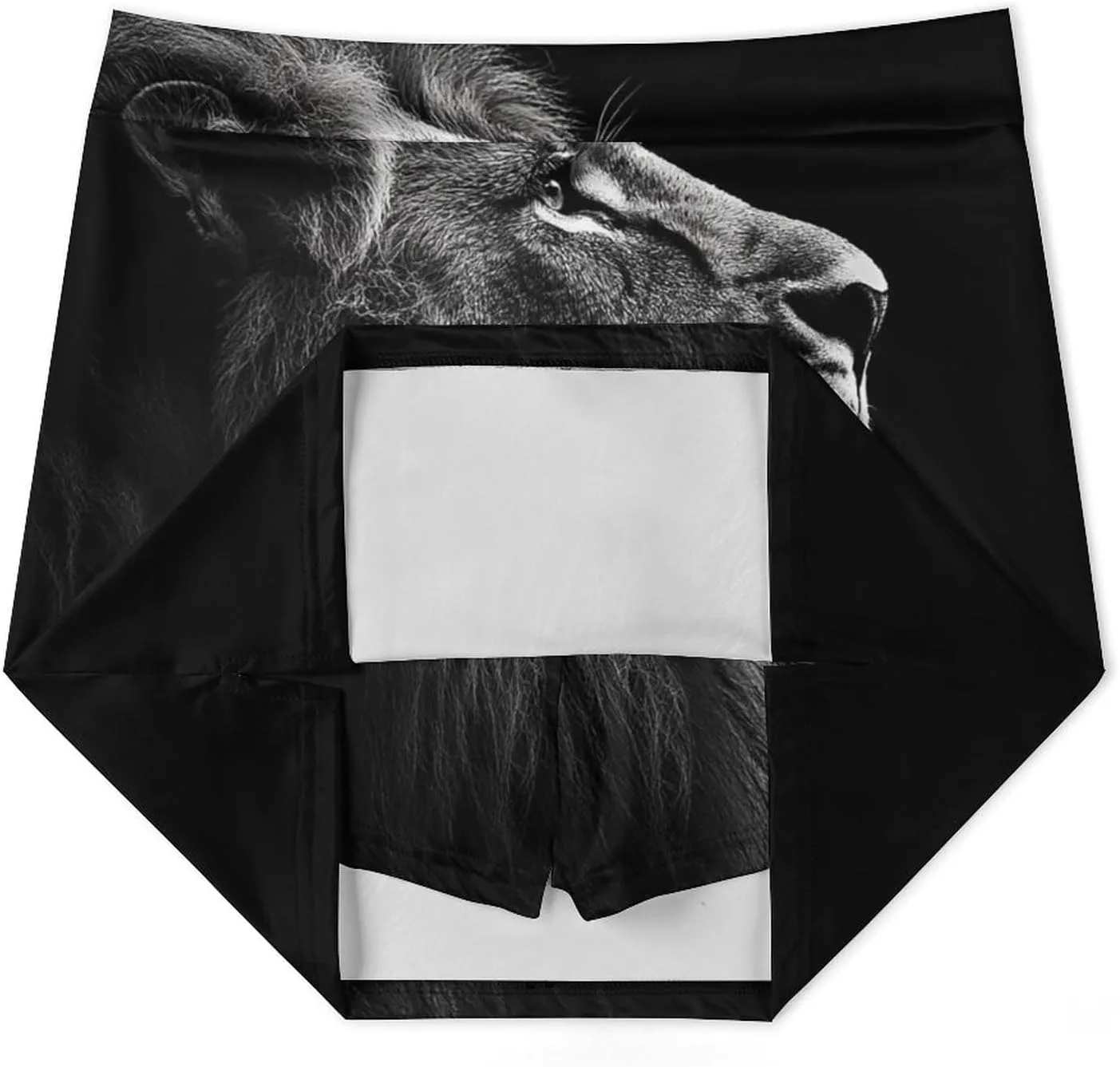 Portrait of A Lions Head Women's Mini Tennis Skirt with Shorts Underneath Athletic Workout Cute Skorts