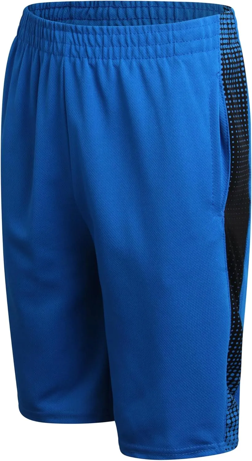 Pro Athlete Boys Basketball Shorts - 4 Pack Mesh Athletic Shorts for Boys - Gym Shorts for Basketball, Running and Daily Play