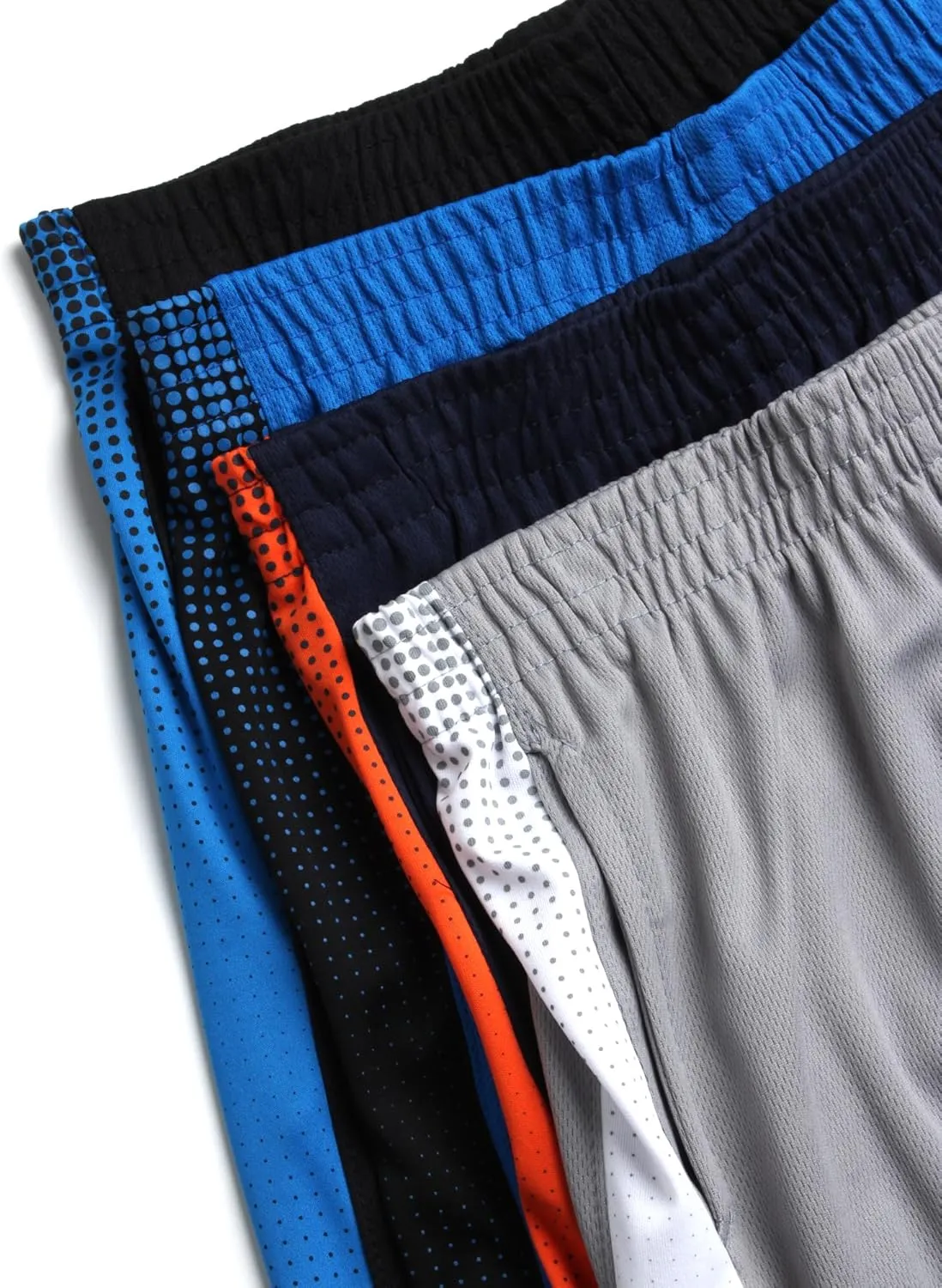 Pro Athlete Boys Basketball Shorts - 4 Pack Mesh Athletic Shorts for Boys - Gym Shorts for Basketball, Running and Daily Play