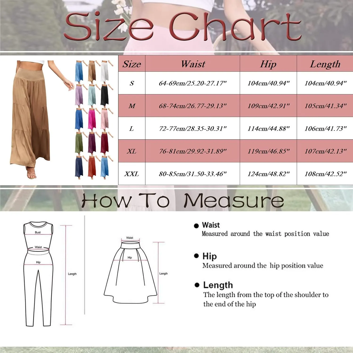 QWENTMTNTY Wide Legged Pants for Women Dressy Casual 2024 Cotton Linen Palazzo Pants Smocked High Waisted Summer Trousers