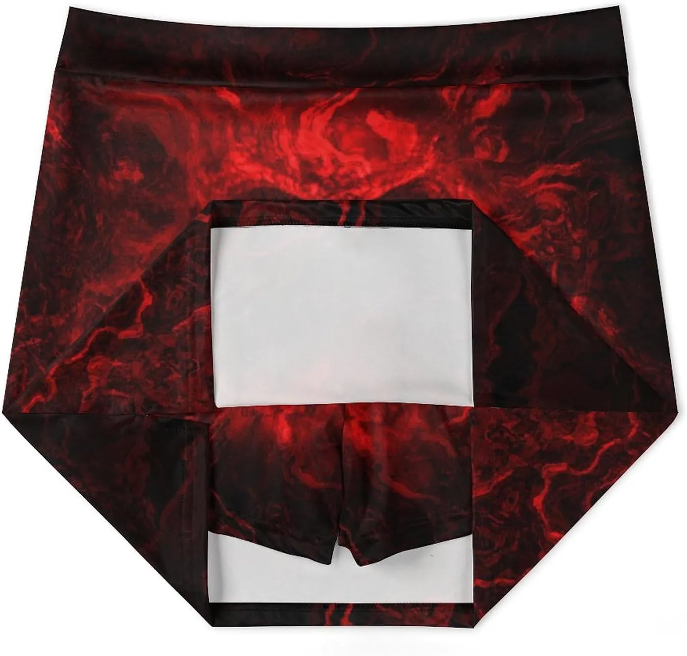Red Skull Women's Mini Tennis Skirt with Shorts Underneath Athletic Workout Cute Skorts