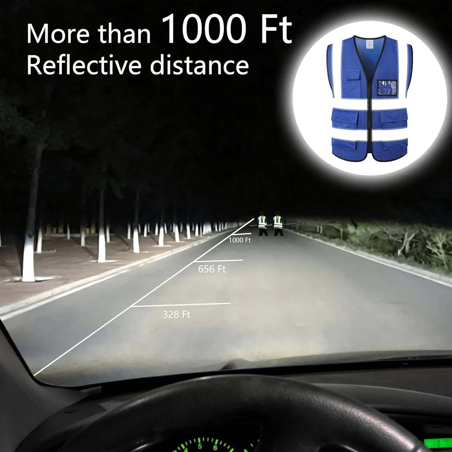 Reflective Safety Vest for Men Women Construction Vest Meet ANSI/ISEA Standard