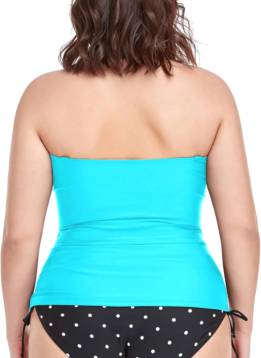 RELLECIGA Women's Ruched Tankini Top