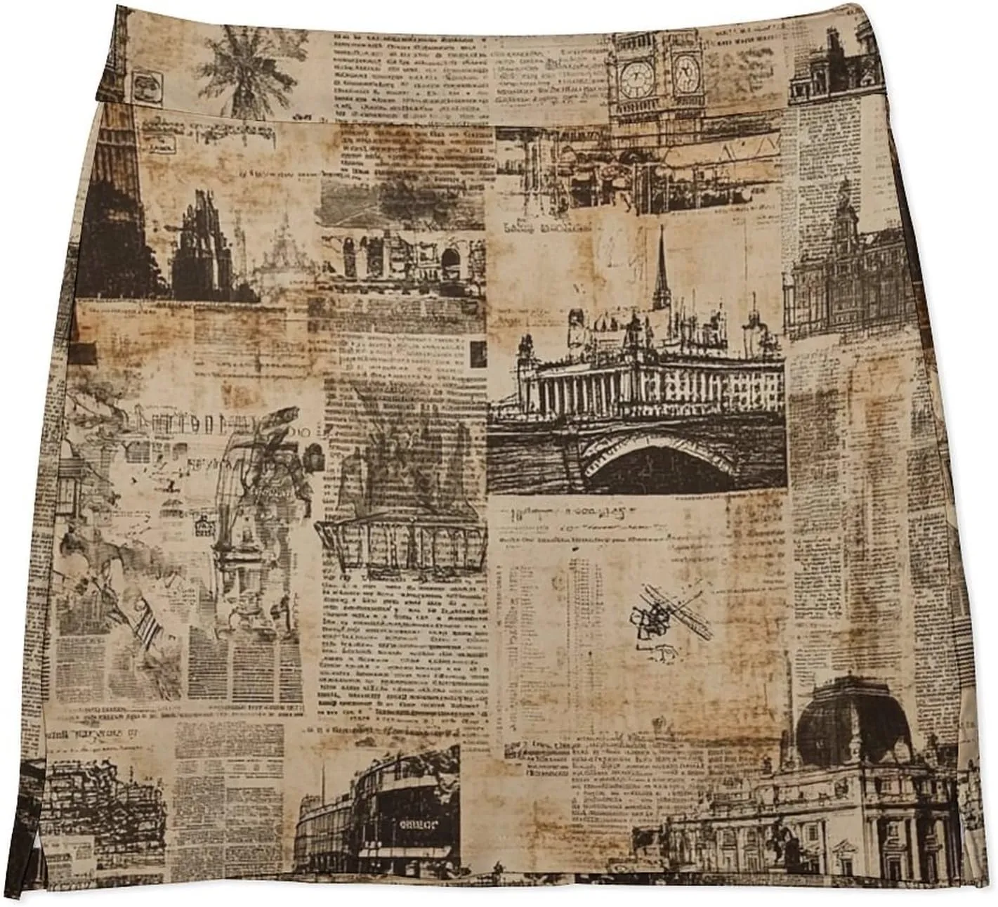 Retro Style of London Women's Mini Tennis Skirt with Shorts Underneath Athletic Workout Cute Skorts