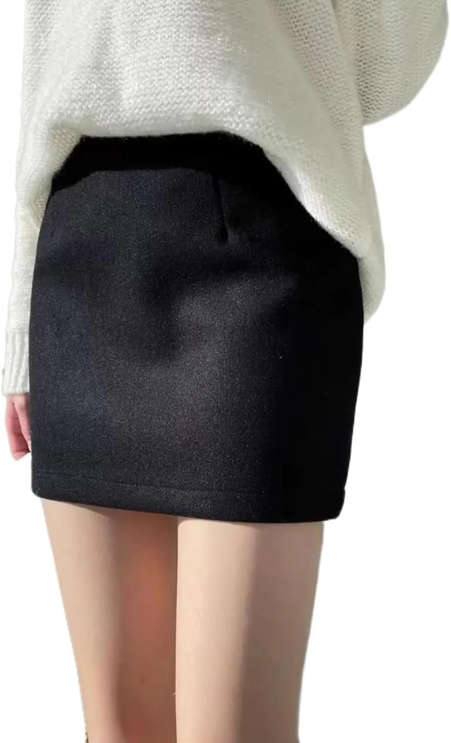 Short Skirt for Women Korean Style High Waisted Slim Fit Suitable for Fall and Winter