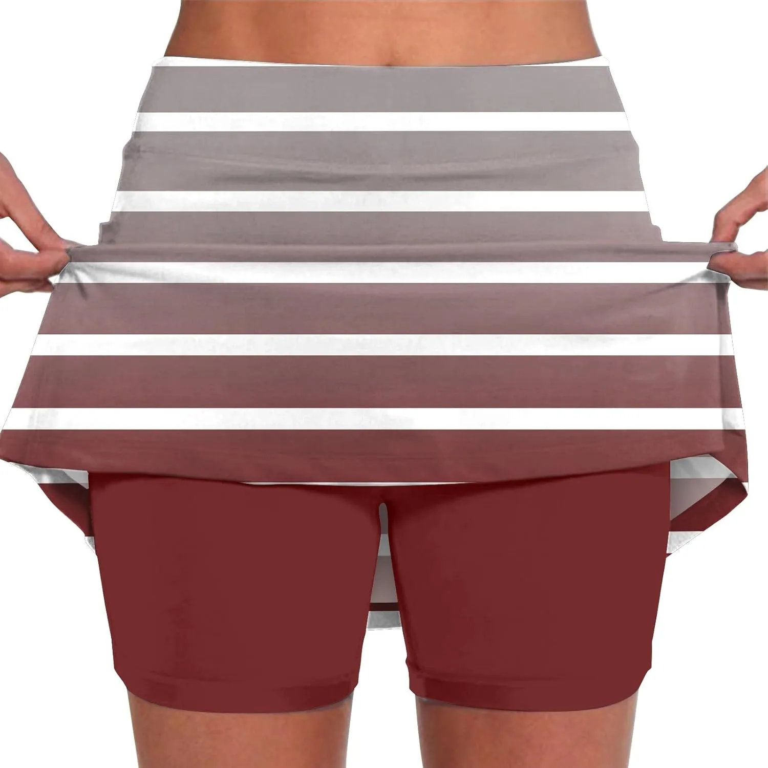 Skorts for Woman High Wasited Sports Pants Athletic Skirt with Pocket Underneath Plus Size Tennis Golf Workout Outfit