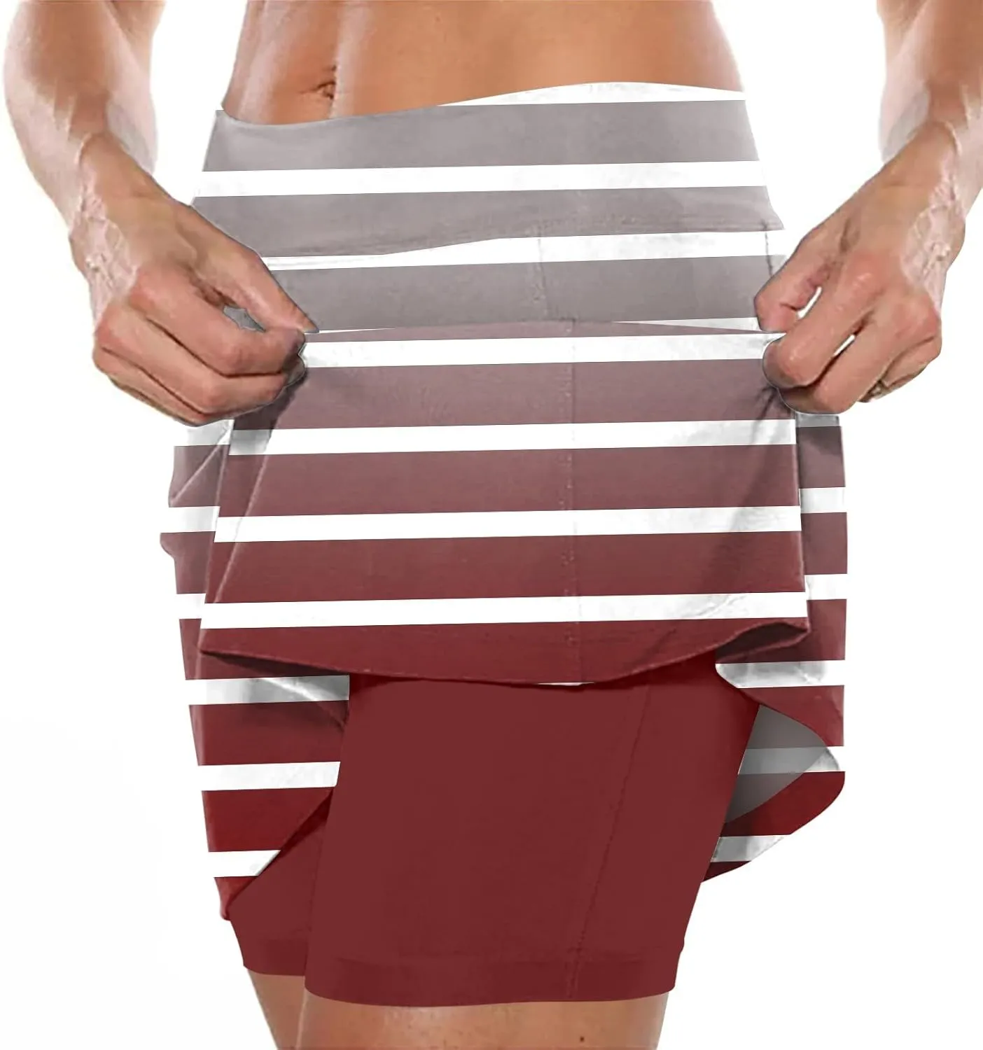 Skorts for Woman High Wasited Sports Pants Athletic Skirt with Pocket Underneath Plus Size Tennis Golf Workout Outfit