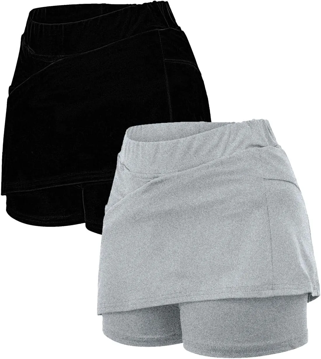 Skorts for Woman High Wasited Sports Pants Athletic Skirt with Pocket Underneath Plus Size Tennis Golf Workout Outfit