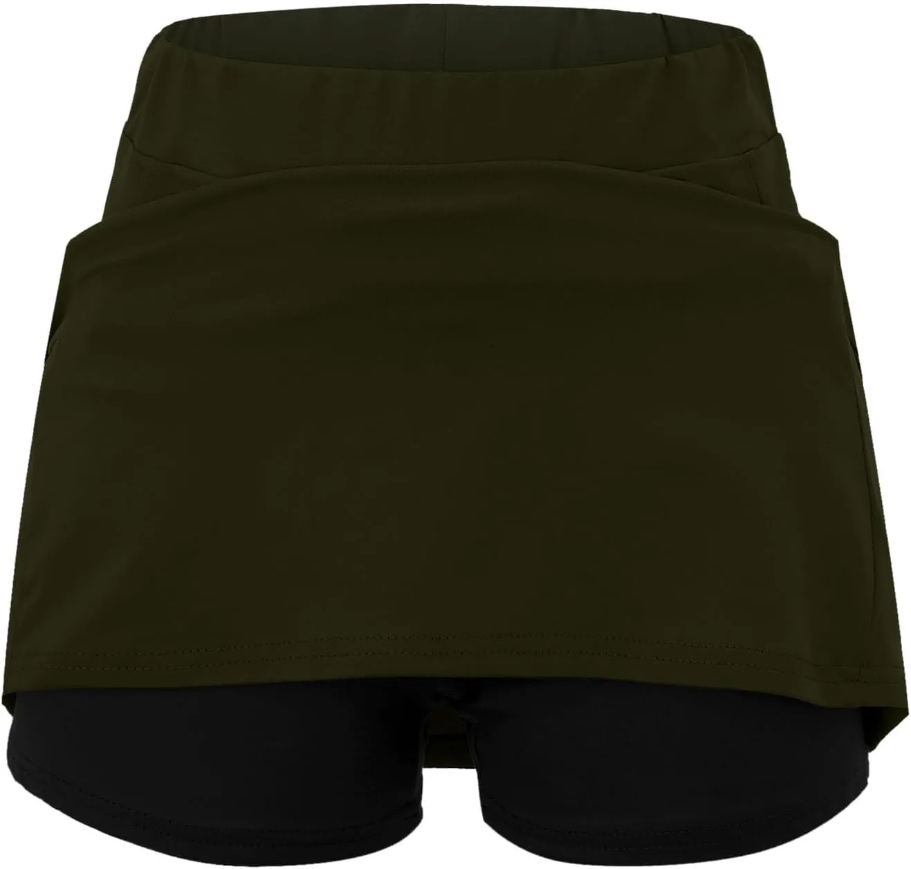 Skorts for Women Dressy Casual Plus Size High Waist Skirt Shorts Underneath Tummy Control Tennis Skorts with Pockets