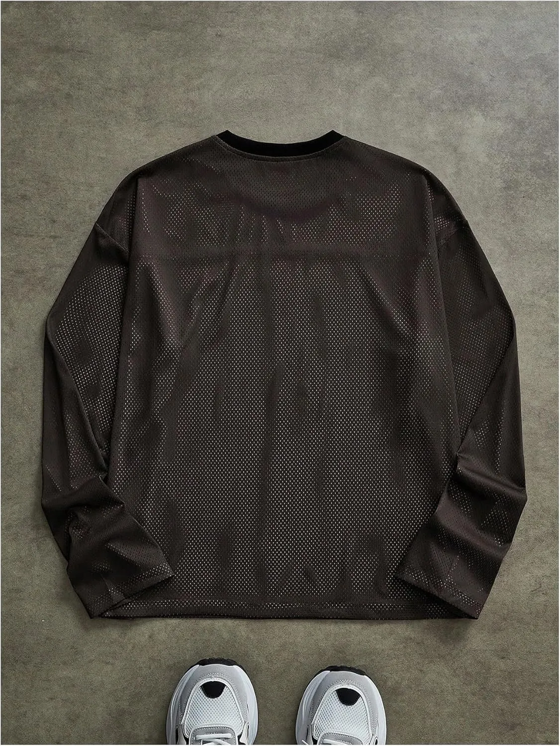 SOLY HUX Men's Long Sleeve Jersey Shirts Number Graphic Print Baggy Tee Shirt Tops Streetwear