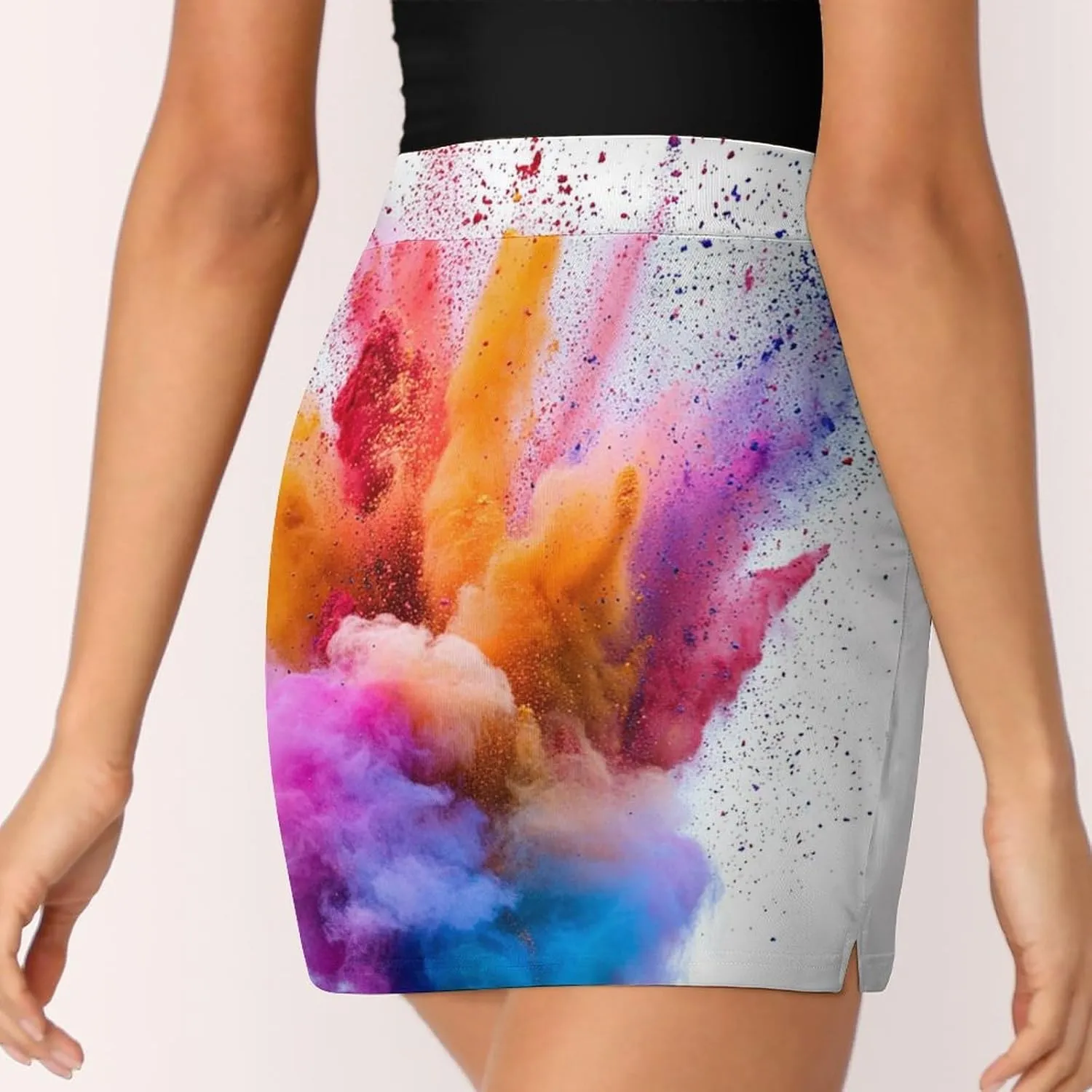 Splash of Color Women's Mini Tennis Skirt with Shorts Underneath Athletic Workout Cute Skorts