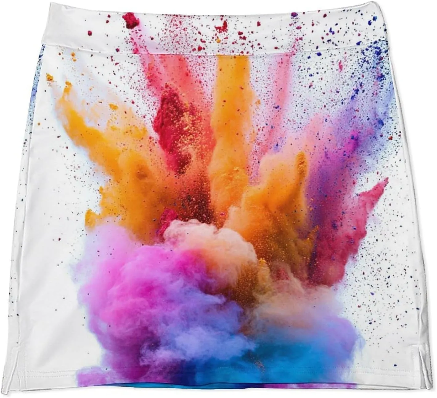 Splash of Color Women's Mini Tennis Skirt with Shorts Underneath Athletic Workout Cute Skorts