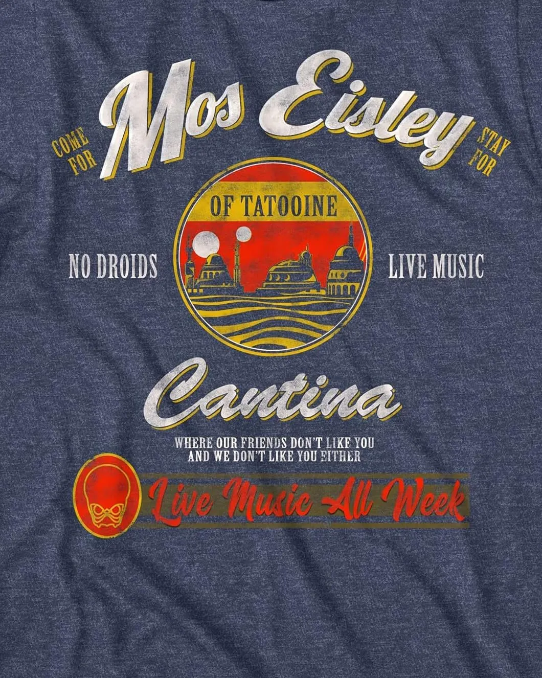 STAR WARS Mos Eisley Cantina Tatooine Men's Adult Graphic Tee T-Shirt