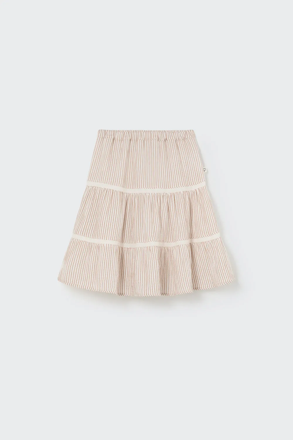 STRIPED GAUZE GIRL LOOK