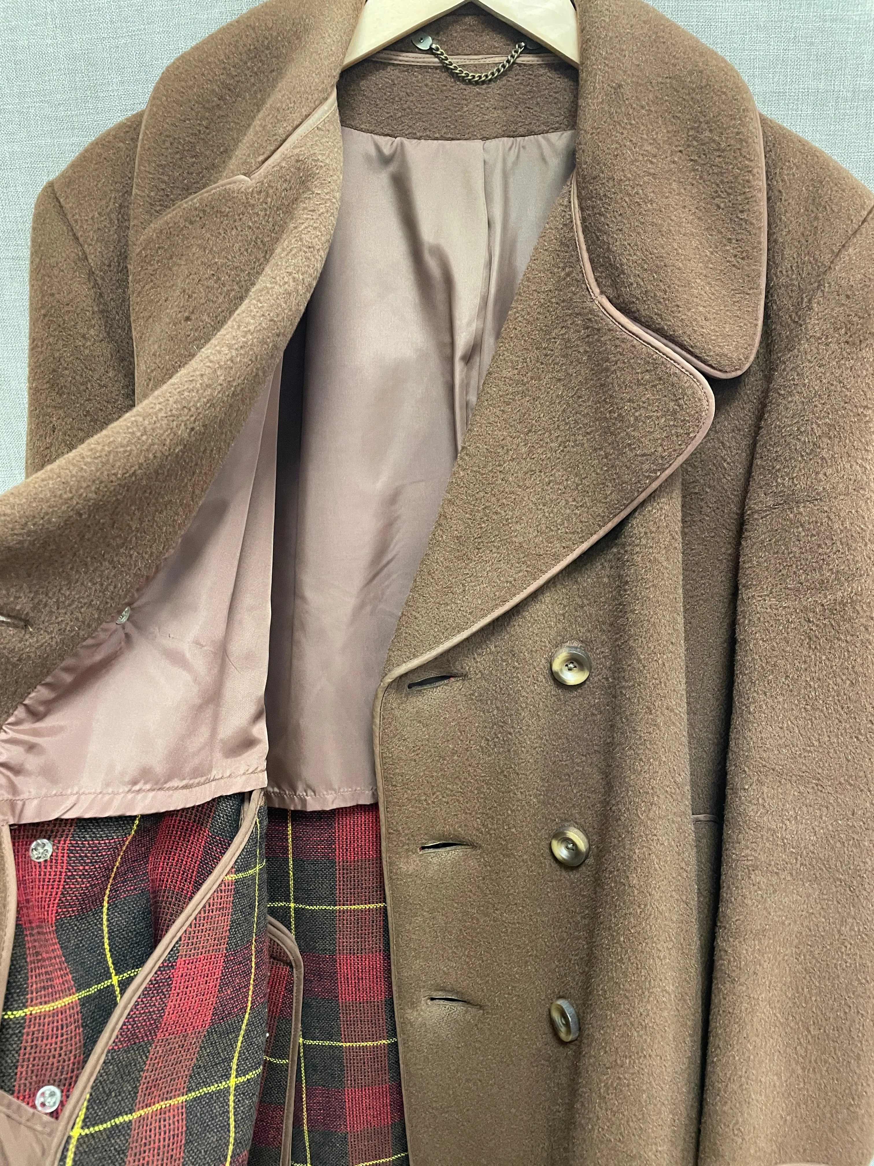 Sumrie by Gannex Vintage Tan Camel Brown Wool Mohair Car Coat Extra Large