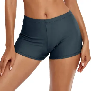 Swim Shorts for Women Stretchy Board Shorts Solid Tankini Bottoms Sport Swimsuit Bottoms