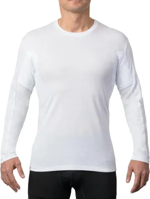 T THOMPSON TEE Men's Sweatproof Long Sleeve Undershirt | Cotton/Micromodal Crew Neck