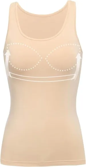 Tank Top with Built in Bra Cup for Women Casual Wide Strap Sleevless Layer Camisole Yoga Top Pack S-3XL