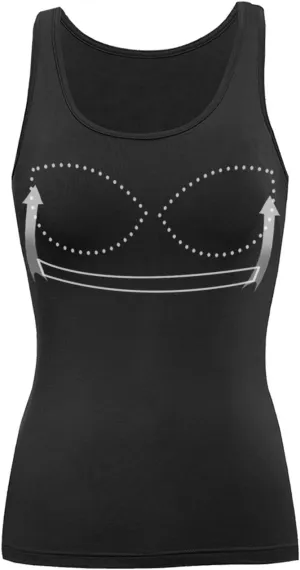 Tank Top with Built in Bra Cup for Women Casual Wide Strap Sleevless Layer Camisole Yoga Top Pack S-3XL