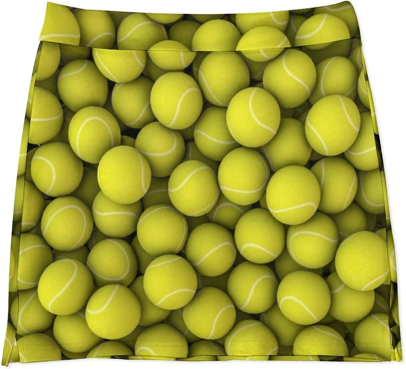 Tennis Balls Women's Mini Tennis Skirt with Shorts Underneath Athletic Workout Cute Skorts