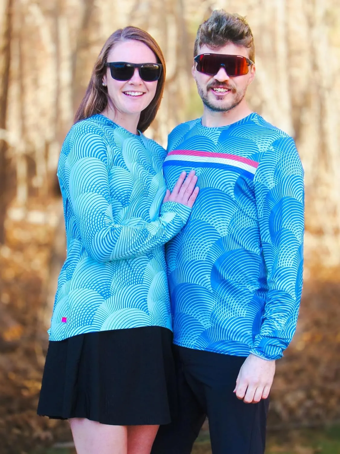 Terry Cycling Jersey Mens Soleil Long Sleeve Bike Top, UPF 50  Sun Top, Moisture Wicking, Quick Dry Hiking Biking Shirt