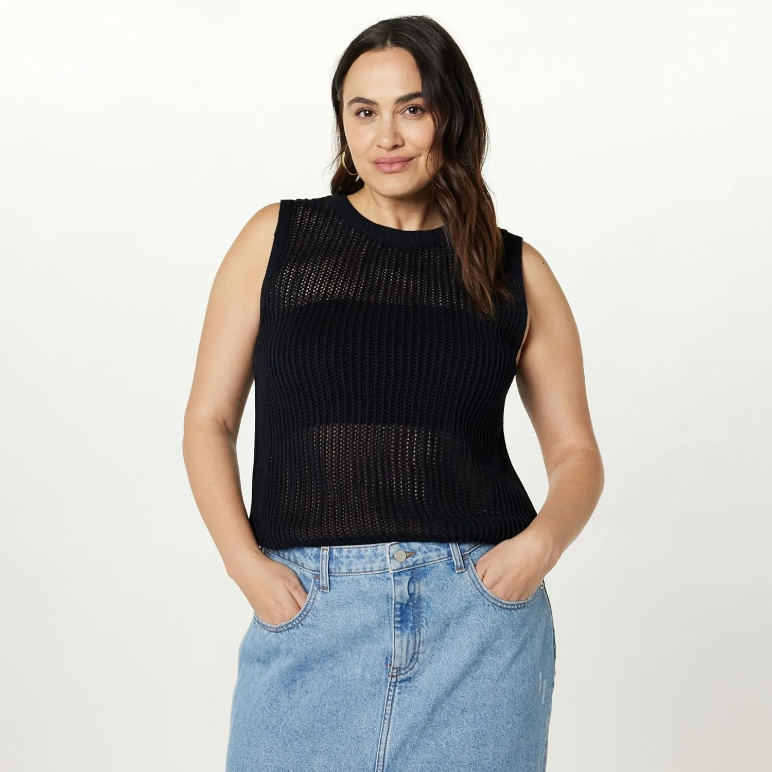 The Drop Women's Mora Sleeveless Crochet Top