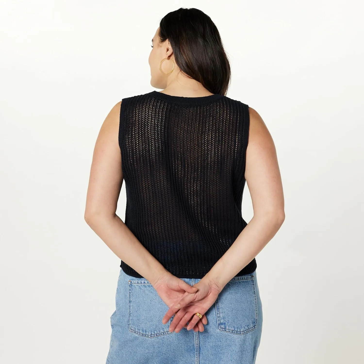 The Drop Women's Mora Sleeveless Crochet Top