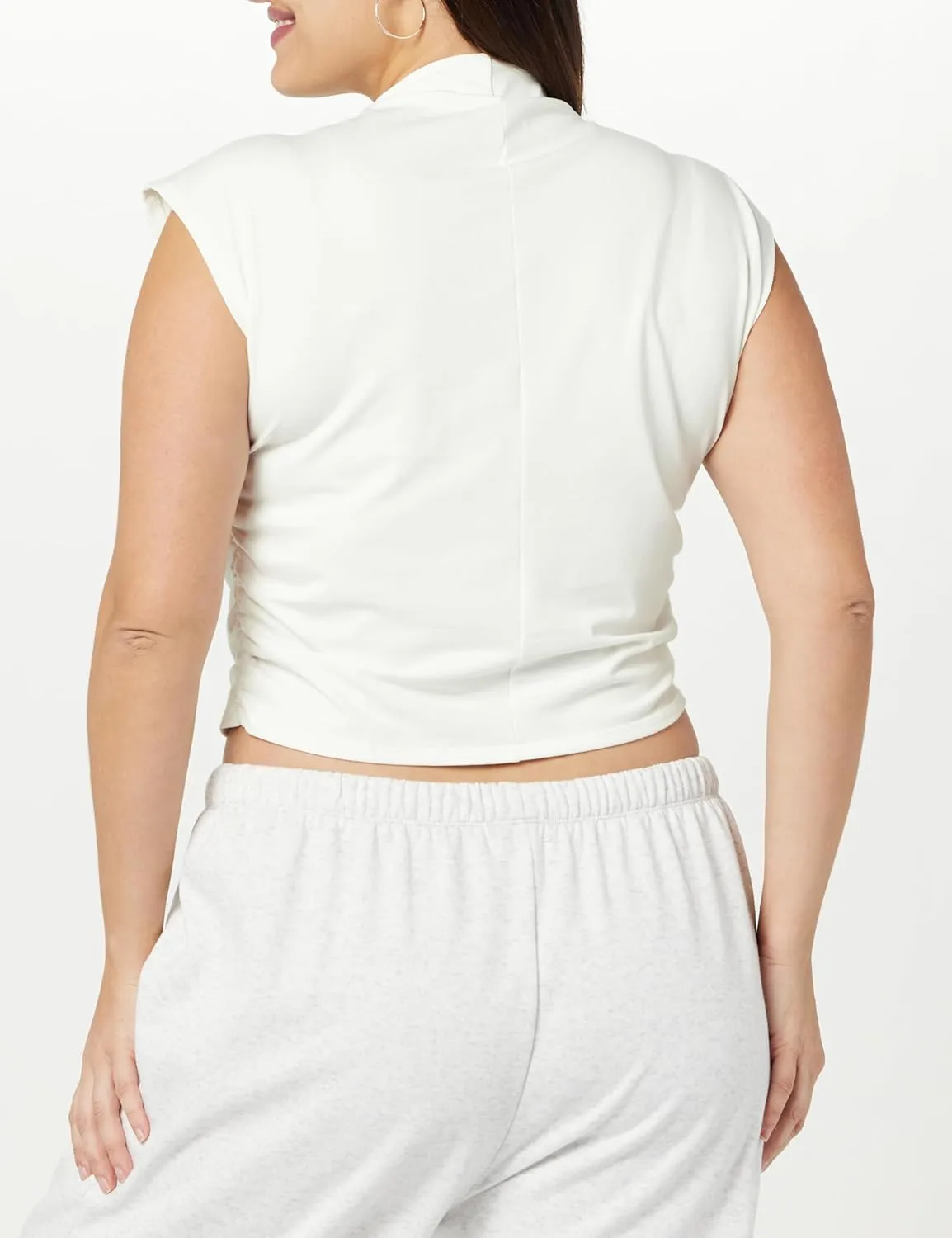 The Drop Women's Raylen Sleeveless Ruched Top