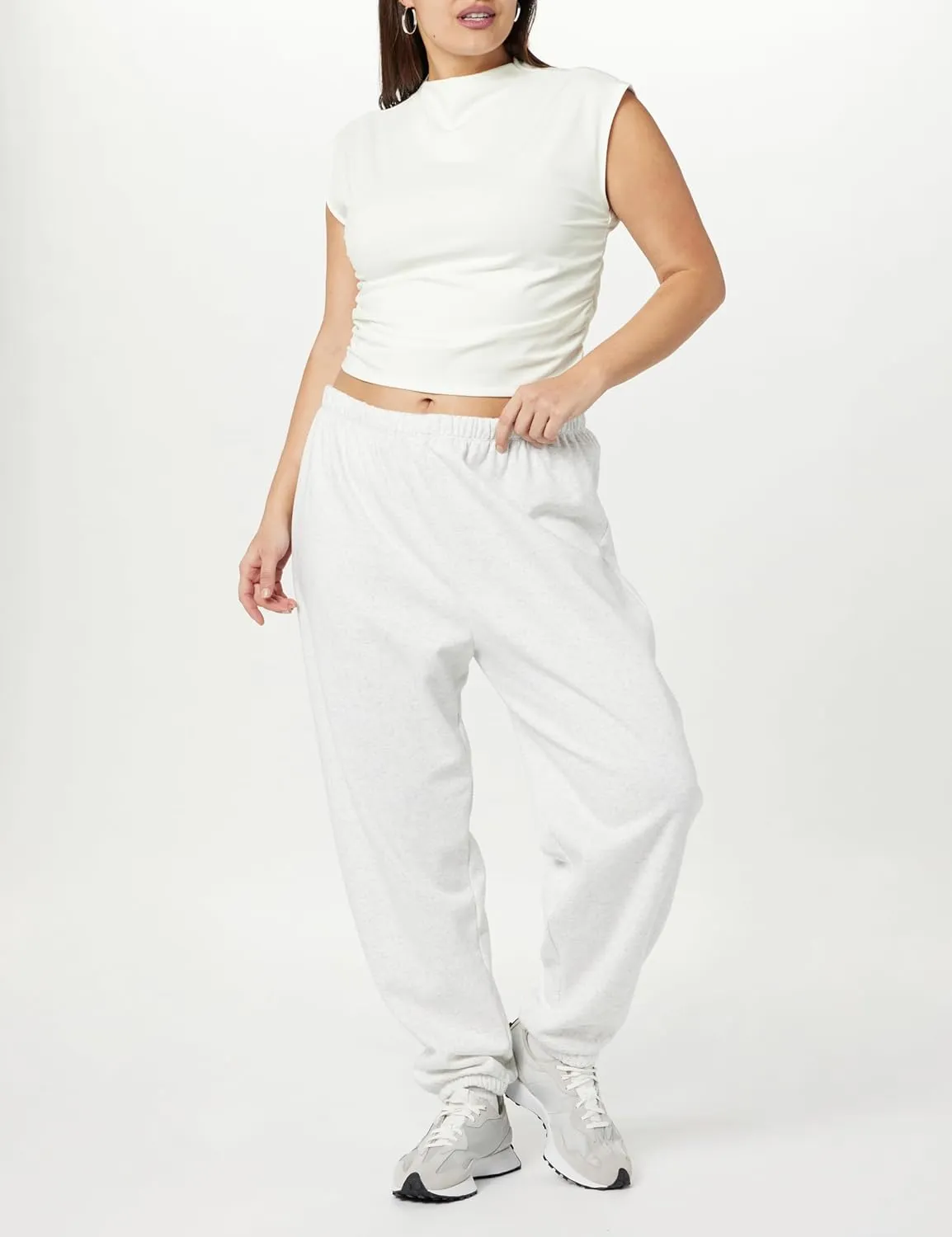 The Drop Women's Raylen Sleeveless Ruched Top