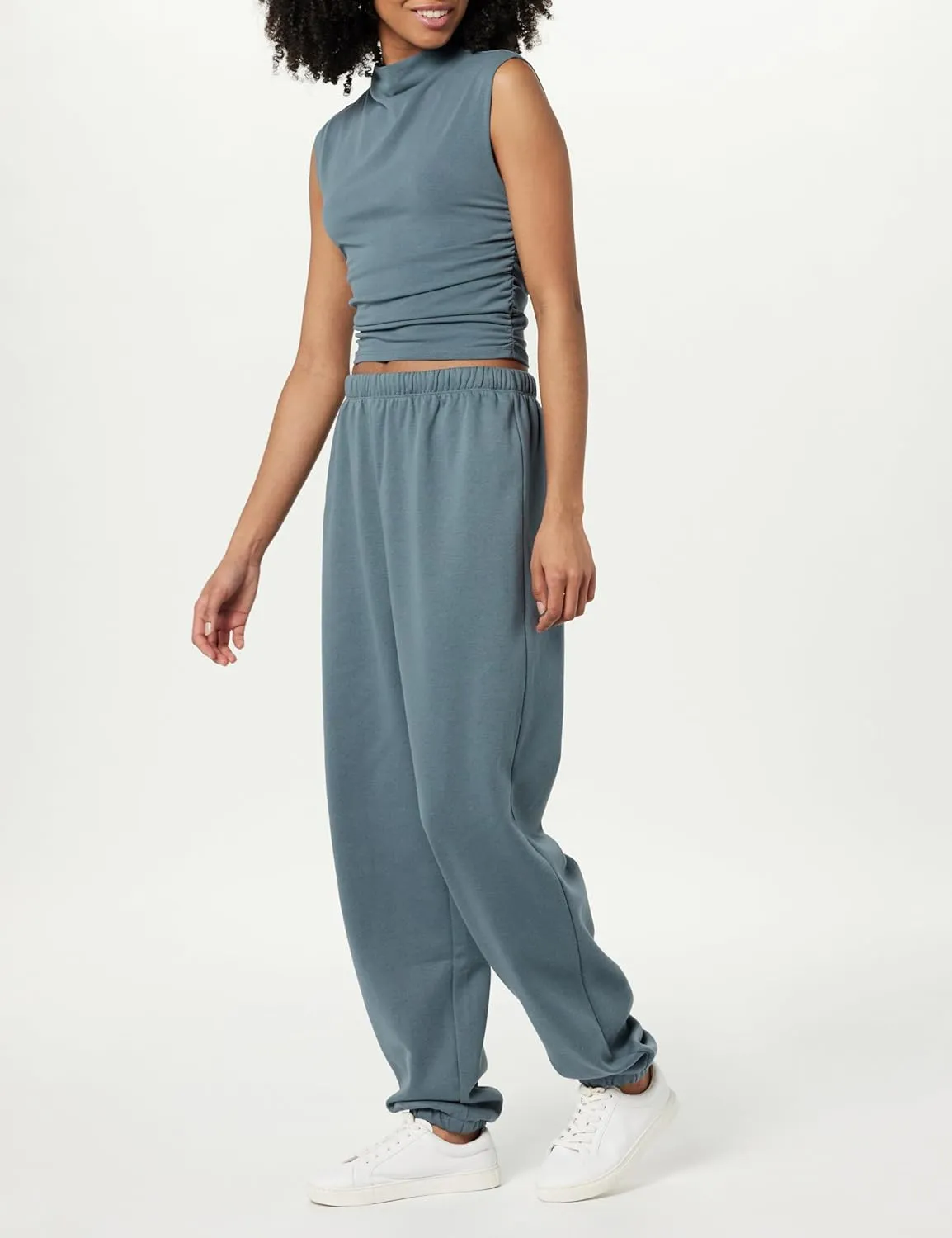 The Drop Women's Raylen Sleeveless Ruched Top