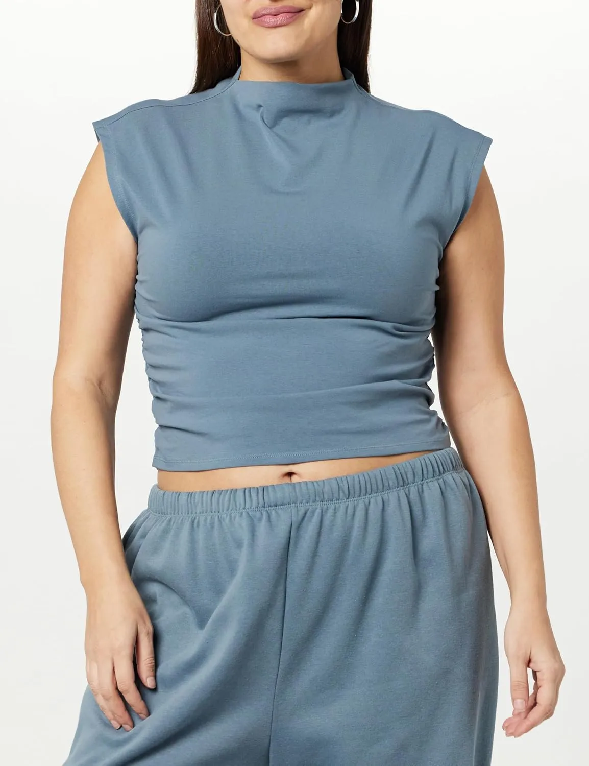 The Drop Women's Raylen Sleeveless Ruched Top