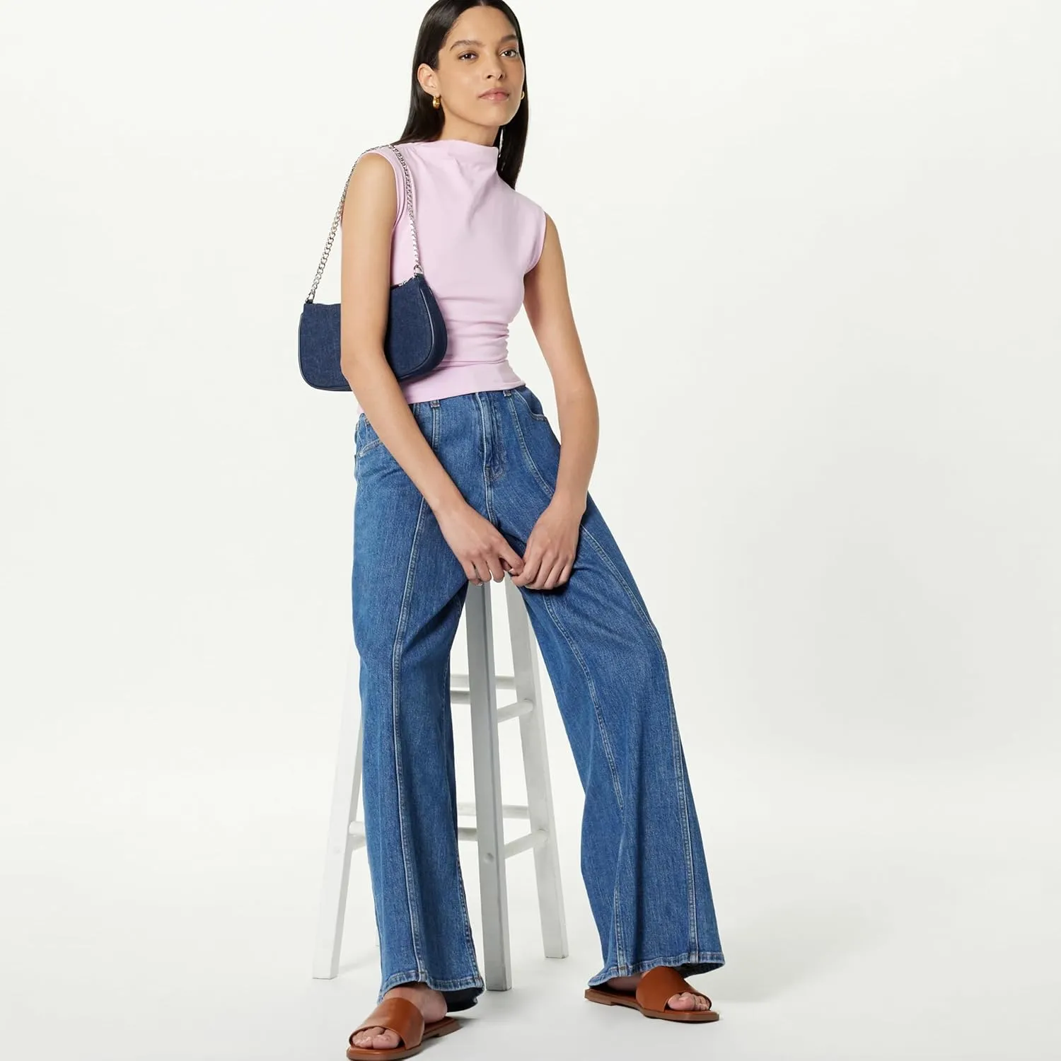 The Drop Women's Raylen Sleeveless Ruched Top